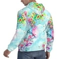 thumbnail image 6 of Kdxio Dragonfly Floral Print Mens Casual Hooded Collar Drawstring Hoodies Pullover Sweatshirts Casual Long Sleeve Shirts-3X-Large, 6 of 7