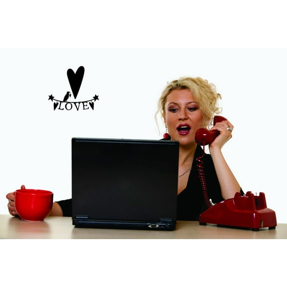 Love Bedroom Decor Sticker Picture Art Vinyl Wall Decal 10x20 Inches