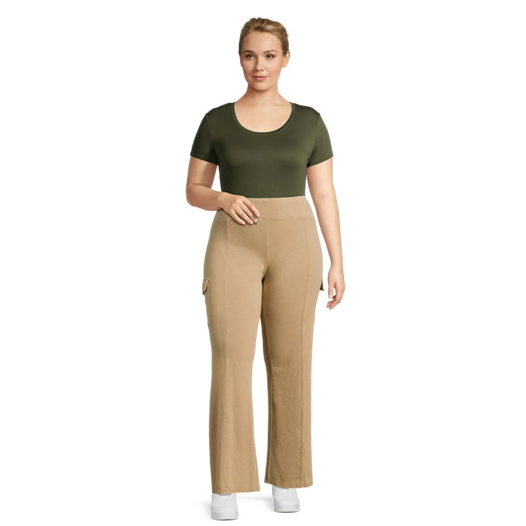 No Boundaries Juniors Plus Size Washed Cargo Flare Pants, 31