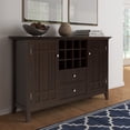 thumbnail image 4 of WyndenHall  Freemont SOLID WOOD 54 inch Wide Transitional Sideboard Buffet and Wine Rack - 54 W x 17 D x 36 H Dark Chestnut Brown, 4 of 5
