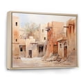 thumbnail image 2 of Designart "Sands of Egypt Urban Village Perspective I" Landscapes Framed Wall Art - Traditional Beige Egypt Entryway Framed Wall Art Print, 2 of 6
