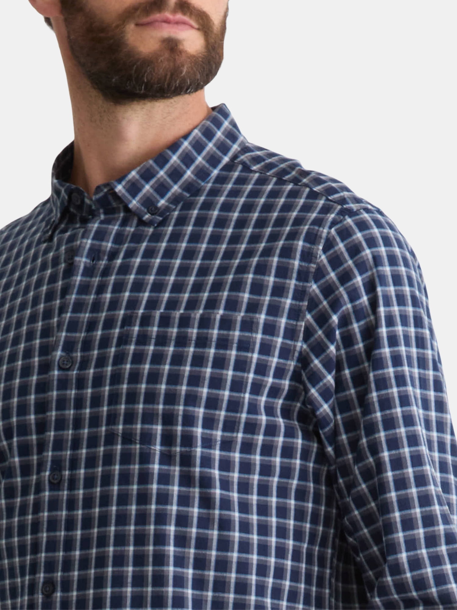 George Men's Poplin Shirt with Long Sleeves, Sizes S-3XL, LT-4XLT, 2XB-6XB