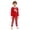 1-140Red411, variant on MEZZALL Dinosaur Print Pajamas Sets For Kids Festive Holiday Family Matching Sleepwear Cozy Soft Flannel Two Piece Night Crew Neck Long Sleeve Tops And Pants Relaxed Fit Nightwear