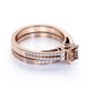 thumbnail image 4 of JeenMata Conjunto Nupcial de Morganita Creada en Corte Princesa de 2 Quilates - Conjunto Nupcial - Conjunto de Trío Nupcial - Anillo en Racimo - Oro Rosa de 18 K sobre Plata, 4 of 6