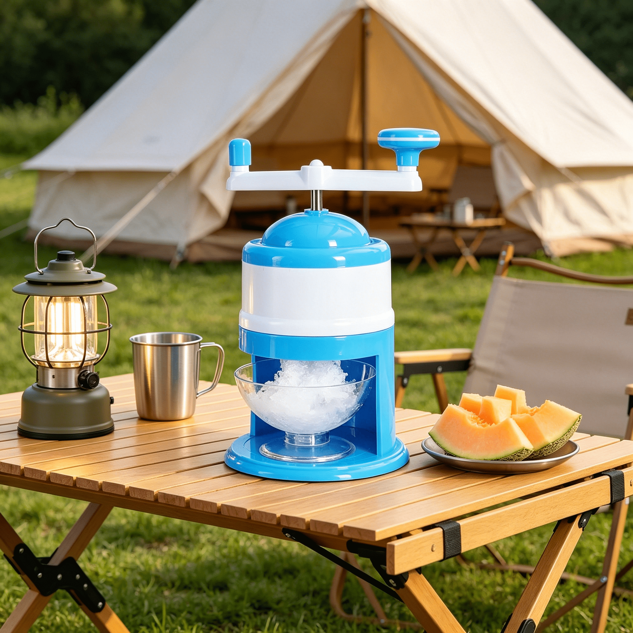 CURYMAY 2026 New Manual Crushed Ice Maker Machine,Countertop Ice Shaver Snow Cone Machine Portable Small Slushie Machine with Free Ice Cube Trays for Slushie Shaved Ice Maker Household