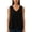Black, variant on Women's Breathable V-Neck Tank Top Casual Solid Color Sleeveless Shirt Versatile Summer Shell Top Lightweight Basic Layering Blouse for Ladies