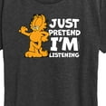 thumbnail image 3 of Garfield - Pretend Im Listening - Women's Short Sleeve Graphic T-Shirt, 3 of 5