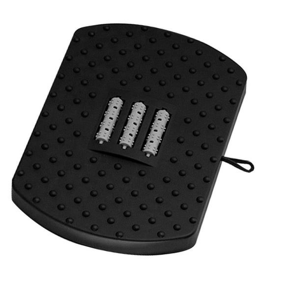 PAMINGONO Ergonomic Footrest Under Desk Portable Foot Stool 1Set Black Plastic For Young Adults School Use