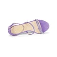 thumbnail image 4 of BLISSFUL STEP Women's Shoes Rhinestone Stiletto Heel Ankle Strap Sandals Purple 7, 4 of 7