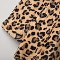 thumbnail image 3 of Women Cheetah Leopard Jacket Fall Winter Warm Long Sleeve Soft Casual Outerwear Coat Apparel Clothing Brown L, 3 of 9
