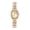 Gold, variant on Women's Luxury Imitation Diamond Watch: Full Rhinestone Bezel Removable Band Roman Numeral Hour Markers Square Analog Quartz Watch