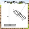 thumbnail image 2 of Costway 36” x 10” Large Lawn Leveling Rake with 67” Handle, Non-slip Grip, Flat Head Silver, 2 of 9