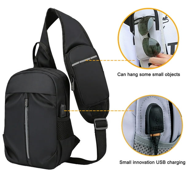 Bolso bandolera pequeno para hombre mochila cruzada mochilas de viaje paquete de pecho bolso de hombro ligero al aire libre Bodega Aurrera en linea
