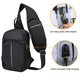 thumbnail image 4 of Bolso bandolera pequeño para hombre, mochila cruzada, mochilas de viaje, paquete de pecho, bolso de hombro ligero al aire libre, 4 of 6