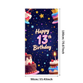 thumbnail image 2 of Colorful 13th Birthday Backdrop Banner with Cakes Balloons and Crown Elements Party Supplies Photography Props Birthday Party Decorations Happy Birthday Decor Backdrop, 2 of 3