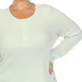 thumbnail image 5 of White Mark Women's Plus Size Waffle Pajama Set, 5 of 6