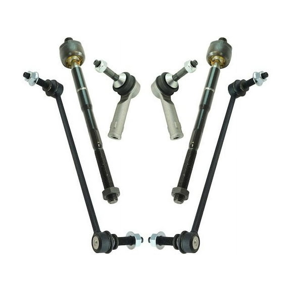 Front Tie Rod End and Sway Bar Link Kit 6 Piece - Compatible with 2011 - 2017 Ford Explorer 2.3L 4-Cylinder 2012 2013 2014 2015 2016