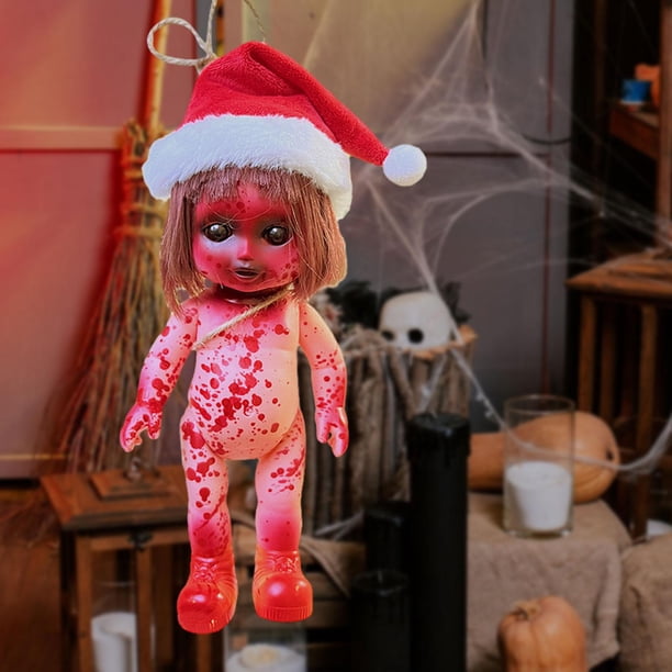 Muñecas De Terror Para Halloween O Navidad - Decoración Escalofriante Para Jardín, Porche O Interior, Con Cuerda Para Colgar, De PVC Resistente
