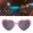 thumbnail image 3 of Lunettes de Soleil en Forme de Cœur pour Fête Rave Amour Rose, 3 of 9
