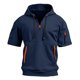 thumbnail image 4 of pstuiky camisetas de hombre, Camisa de verano de manga corta con capucha y cremallera con múltiples bolsillos para hombre camisas casuales para hombre m, 4 of 5