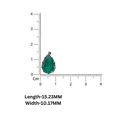 thumbnail image 5 of Auory Classic Pear Cut Emerald Solitaire Drop Pendant in Yellow Gold Plated Silver for Women, 5 of 10
