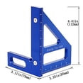 thumbnail image 6 of Multi-Angle Measuring Ruler Triangle Ruler 45/90 Degree For Engineer Carpenter Red, 6 of 7
