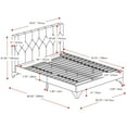 thumbnail image 3 of CorLiving Nova Ridge Upholstered Adult Full Size Platform Bed Frame with Headboard - No Box Spring Required, 3 of 9