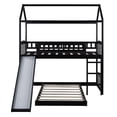 thumbnail image 3 of Espresso Twin Over Twin House Bunk Bed with Slide, 3 of 7