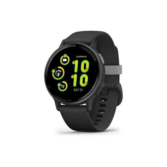 Garmin v��voactive 5 - Black - smart watch with band - silicone - wrist size: 4.92 in - 7.48 in - display 1.2" - 4 GB - Bluetooth, Wi-Fi, ANT+ - 0.92 oz