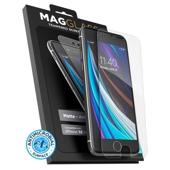 Magglass 2020/2022 Iphone Se Matte Screen Protector (Fingerprint Resistant) Bubble-Free Anti Glare Tempered Glass Display Guard (Case Compatible) For Apple Iphone 7/8/Se