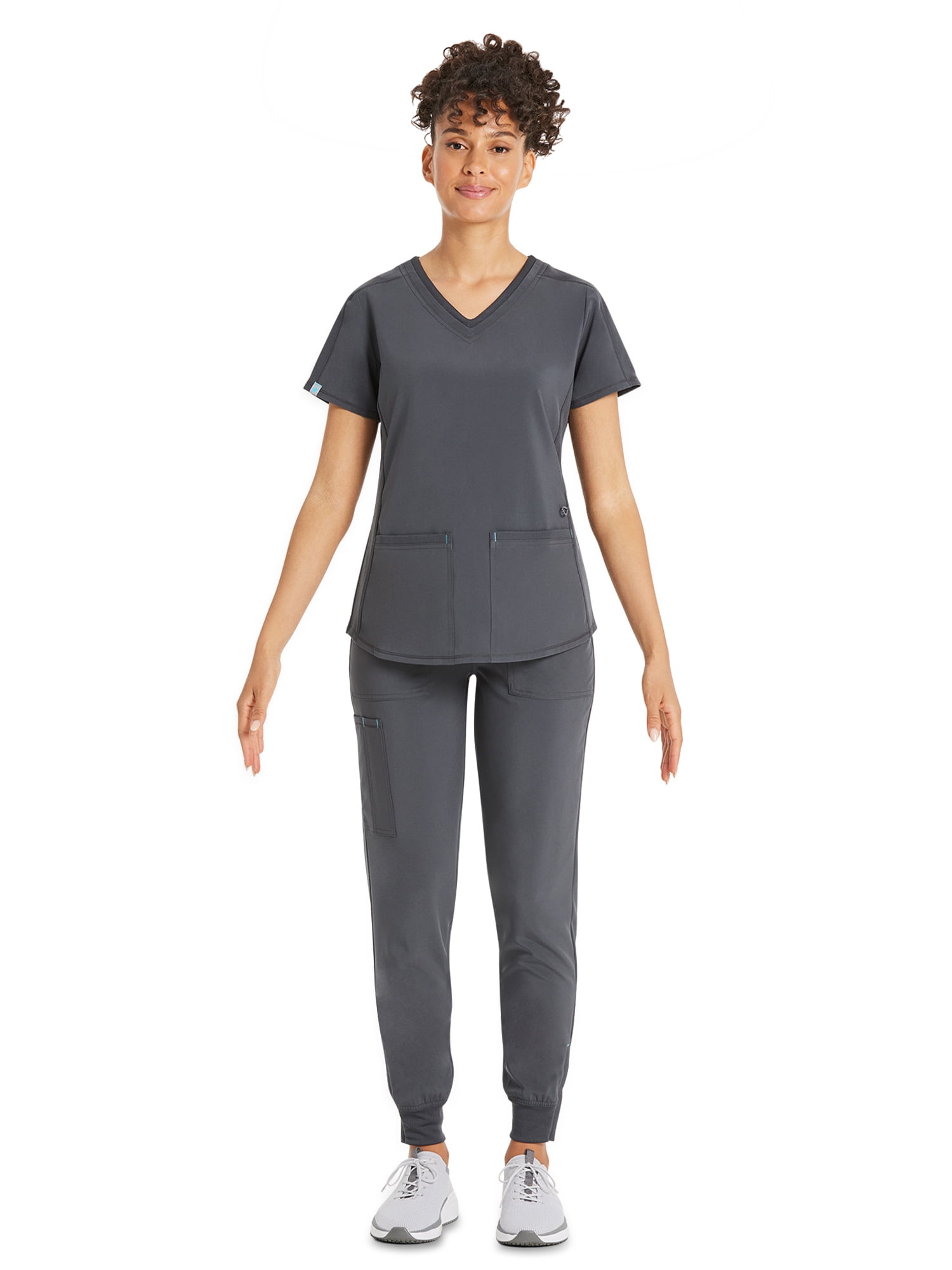 Scrubstar Women's Premium Performance Stretch Double V-Neck Scrub Top, Sizes XS-3XL