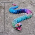 thumbnail image 4 of 47.5inch 3D Printed snake,Flexible Joint Animal lacertid Figurines,Realistic Eyes, Home Office Decor,Fidget Toy for Adults Teens Boy Festival Gifts, 4 of 7