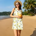 thumbnail image 3 of Lsque Sweet Honey Pattern Summer Dresses for Women – Sleeveless T-Shirt Swing Sundress, Perfect for the Beach and Casual Days, 3 of 7