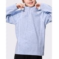 thumbnail image 5 of Boys Girls Half Zip Pullover Sweatshirt Athletic Sport Henley Shirt Lightweight Long Raglan Sleeve Top Running Gym Activewear, 5 of 8