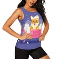 thumbnail image 2 of Vsdgher Dog Washes in a Bath Print Tank Top Sports Vest Bra for Women Sports ,Performance Stretchy Quick Dry Sports Workout Running Top Vest with Removable Pads, 2 of 8