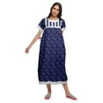 thumbnail image 4 of Moomaya Printed Nightdress For Ladies Cotton Ruffled Border Nursing Night Gown, 4 of 6
