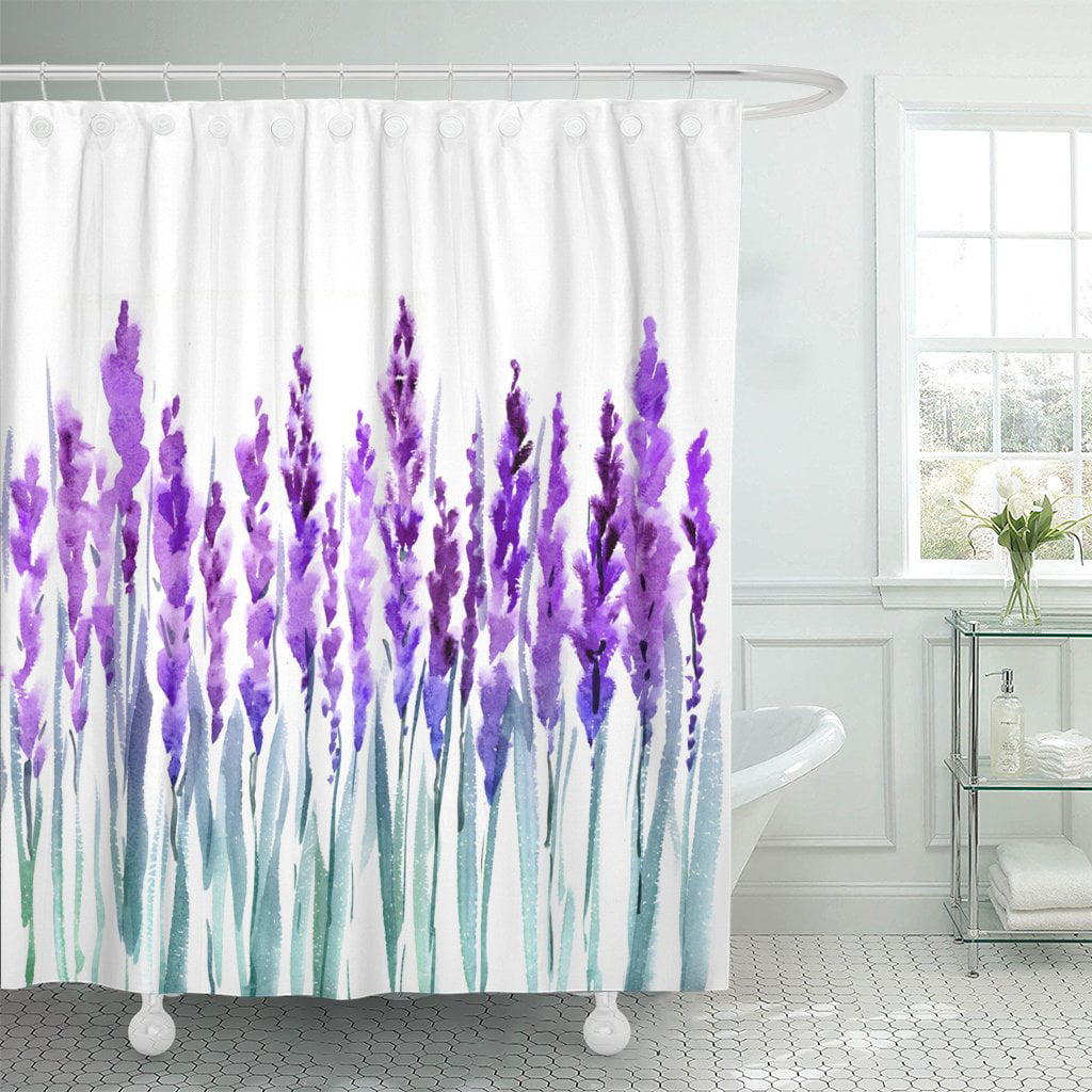Details about   Lavender Provence Shower Curtain Rustic Farmhouse Bathroom Accessory Sets 
