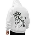 thumbnail image 4 of Yindaity Mens 2024 Casual Cotton Hooded Collar Drawstring Hoodies Pullover Sweatshirts Casual Long Sleeve Shirts (White,2XL), 4 of 5
