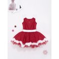 thumbnail image 7 of Kaerm Kids Girl Sequins Dance Leotard Dress Christmas Santa Outfits Ballet Skating Dancewear Gym Bodysuit Red 8, 7 of 7