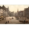 thumbnail image 1 of 24"x36" Gallery Poster, Marienplatz, Munich, Bavaria, Germany photochorm 1890, 1 of 1