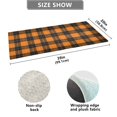 thumbnail image 3 of Dailycode Orange Black Scottish Tartan Bathroom Rugs Non Slip Absorbent Soft Plush Quick Dry Bath Mat, 39"x20", 3 of 8