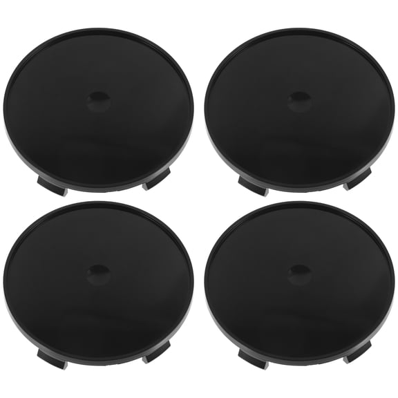 FELTECHELECTR 4Pcs Black Plastic Car Wheel Hub Covers for Protection and Decorative Feature Everyday Use