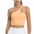 thumbnail image 2 of Great Gifts for Less Ofreoo Sports Bras for Women One Shoulder Sports Bras Workout Right Strap Yoga Underwear Cute Medium Support Crop Tops, 2 of 7