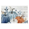 thumbnail image 1 of Binwennn Large Throw Blankets for Couch 5 X 8 Area Rug in Throw Pillows And Blanket Set Thanksgiving Doormat Fall Welcome Mat With Blue White Orange Pumpkin Non Floor Mat Bathroom Memory, 1 of 6