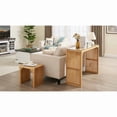 thumbnail image 5 of 2025Pine Dining Bench and Table, Indoor Wood Bench for Entryway,Living Room,Kitchen and Bedroom Table and Bench Set (Nature, Bench & Table) Small Tempered glass included, 5 of 13