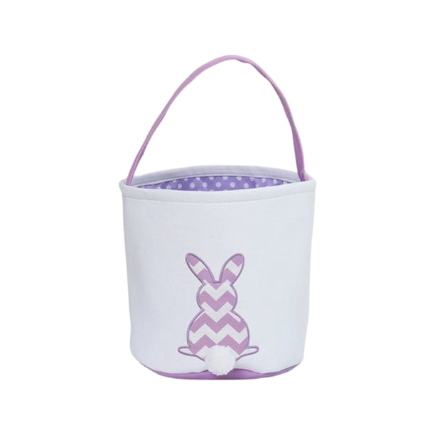 Billuyoard Bolsa de conejito, gran capacidad, resistente al desgaste, conveniencia, regalo, cubos de vacaciones, suministros para niños, bolsas Almacenamiento y organización del hogar Raya Púrpura
