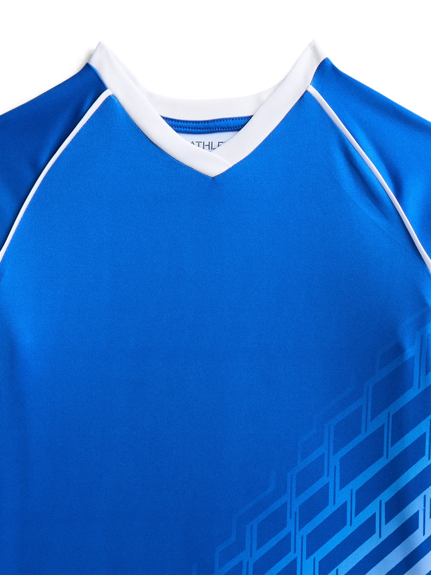 Athletic Works Boys Soccer Jersey Tee with Short Sleeves, Sizes XS-XXL