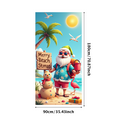 thumbnail image 3 of Tropical Print Beach Christmas Santa Holiday Banner for Summer Decoration Beach Party Tropical Celebration, 3 of 8