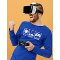 thumbnail image 4 of Eat Sleep Game - Perfect Birthday Gift for Gaming Enthusiasts - Men's Long Sleeve T-shirt - Comfortable & Trendy Apparel for Gamers - Unique Design for Gaming Lifestyle - Small Blue, 4 of 8