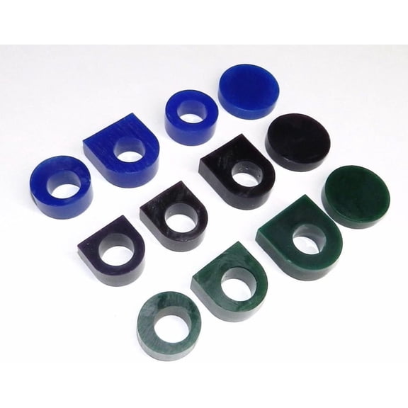 Carving Wax Ring Tube Assortment Jewelry Carving Wax Ring Earring Modeling Wax 12 Pcs Pre-Cut Tubes & Blanks 3 Grades of Wax by Vonluxe Zone